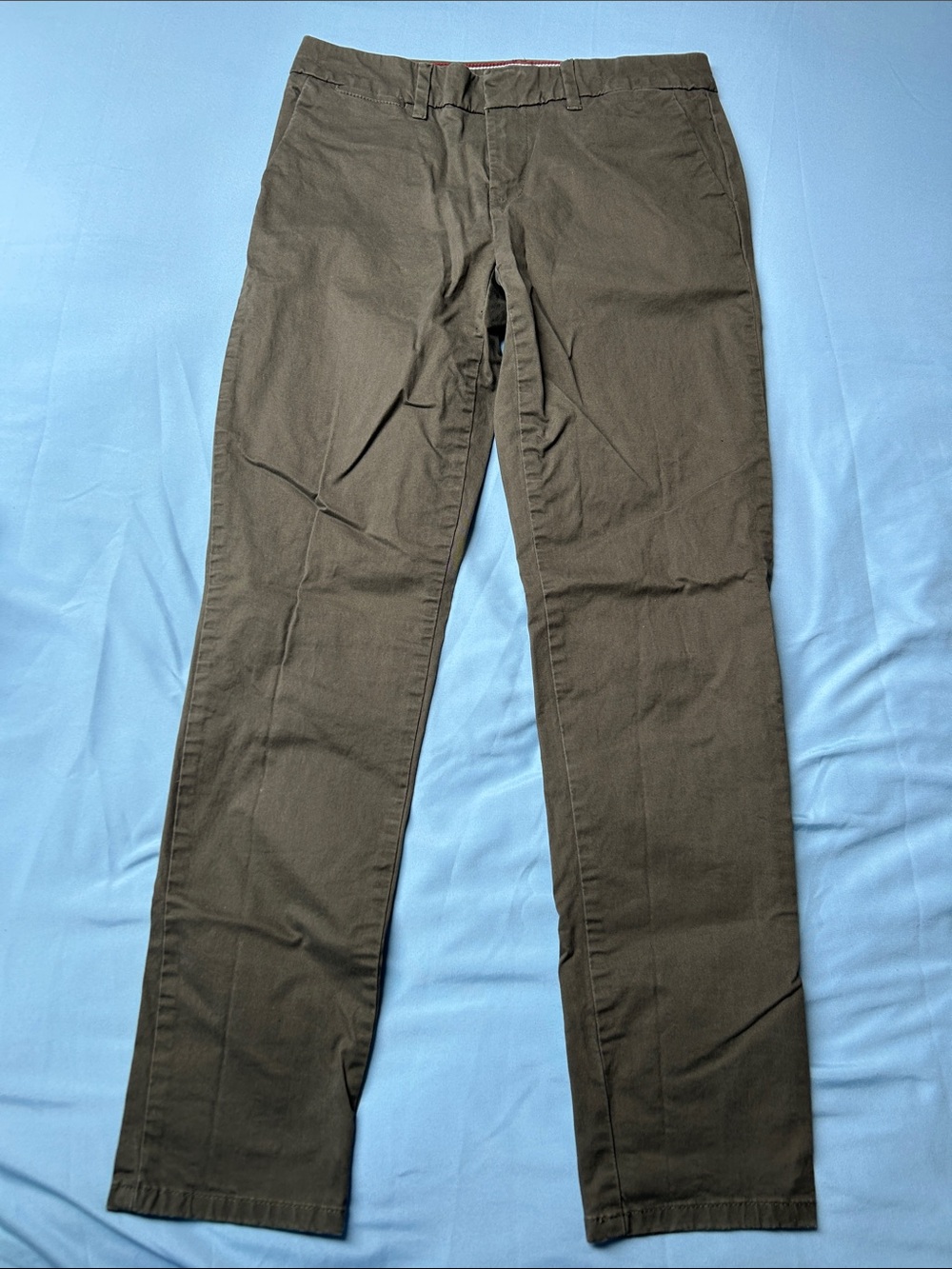 Tommy Hilfiger Olive Green Straight Chinos